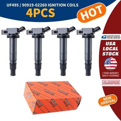 Ignition Coils OEM High Quality 4X UF495 90919-02260 For Lexus ES350 2008-2019 - Image 1 of 4