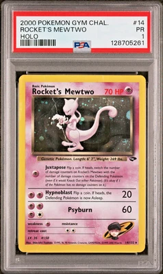 PSA 1 PR 2000 Gym Challenge Rocket's Mewtwo 14/132 Holo Foil Rare WOTC - Image 1 of 2