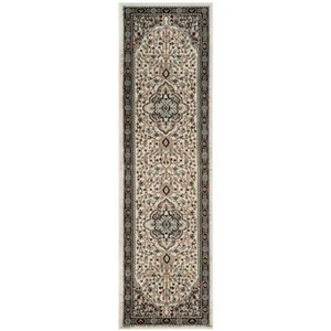 Lyndhurst Cream/Beige 2 ft. x 12 ft. Border Runner Rug - Picture 1 of 10