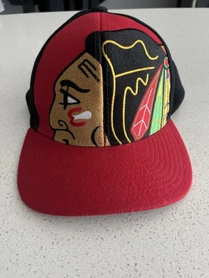 Vintage Zephyr NHL Chicago Blackhawks Giant Logo SnapBack Hat  - Image 1 of 4