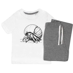 'Hermit Crab Crawling On Beach' Kids Nightwear / Pyjama Set (KP046189) - Picture 1 of 10