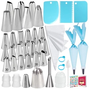Piping Bags and Tips Set - 50Pcs Cake Decorating Supplies Kit with Icing Fros... - Picture 1 of 7