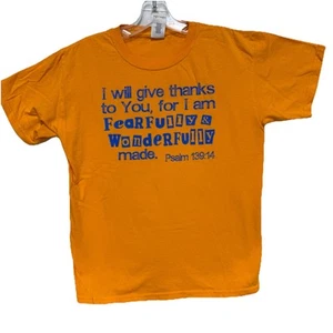 Gildan Youth Large T-Shirt Christian Bible Verse Psalm 139:14 VBS School - Picture 1 of 5