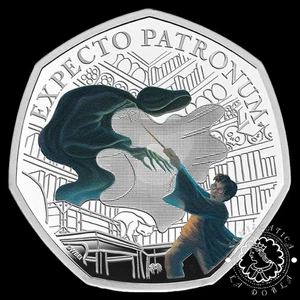 2025 - 50 PENCE Plata PROOF - Harry Potter - Patronus - REINO UNIDO - Picture 1 of 3