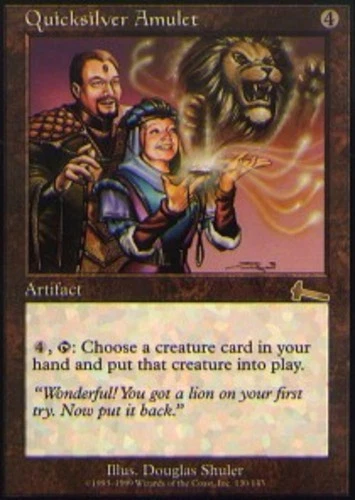 Moderate Play, English MTG Regular Quicksilver Amulet Urza's Legacy Magic the Ga - Image 1 of 1