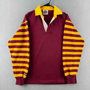 Vintage Barbarian Rugby Shirt Mens Medium Red Striped Cotton Blend Jersey Canada - Picture 1 of 21