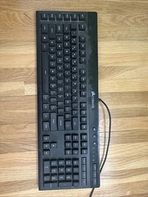 Corsair K55 RGP0031 Wired RGB Backlit Gaming Keyboard Tested Working  - Image 1 of 2