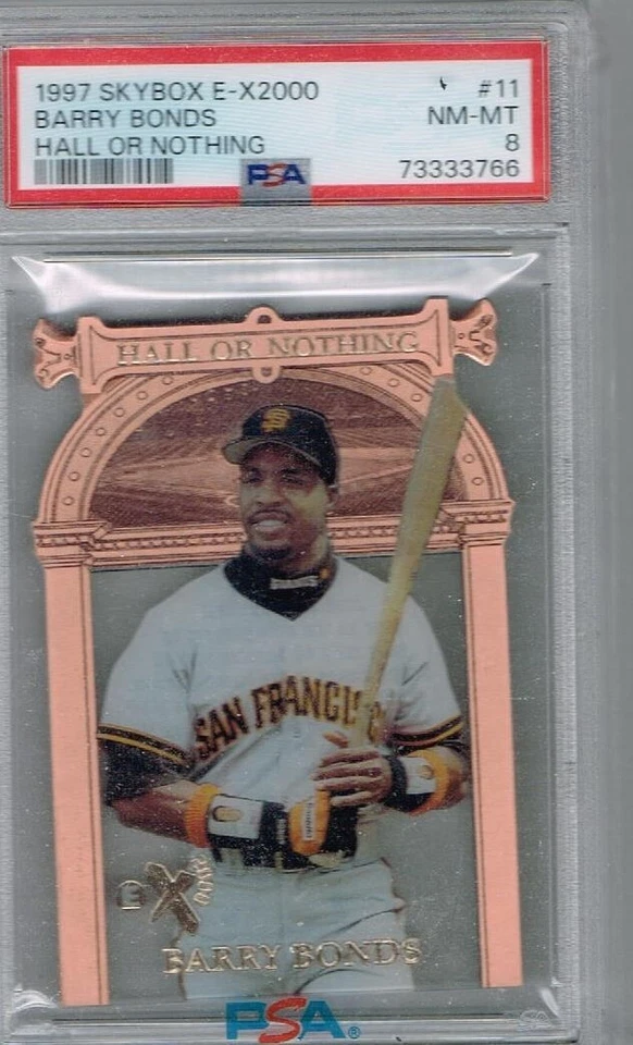 1997 Skybox E X2000 Hall or Nothing #11 Barry  Bonds  PSA 8  4580 - Image 1 of 1