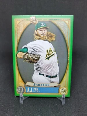 AJ Puk 2021 Topps Gypsy Queen GREEN PARALLEL No. 183 - Image 1 of 2