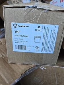 (KOFFER VON 50) Southwire 3/4" starre Kupplung GVN - Modell # 52 NEU IN FABRIKVERPACKUNG - Bild 1 von 3