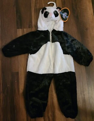 Panda Bear Costume Toddler Size 12-18 Months One Piece Full Body Halloween - Image 1 of 3