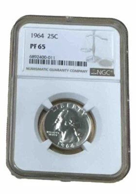 1964 25C PF 65 Washington Quarter - Image 1 of 2