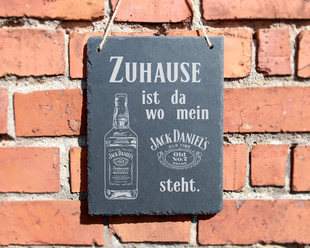 Schieferschild „Herren Toilette“ – Herzförmig, 10x10 Cm, Mit Juteband Zum Aufhängen