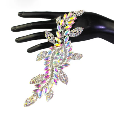 Glitter Colorful Applique Diamond Patch Rhinestone Motif for Evening Dress DIY - Image 1 of 4