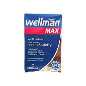 Wellman MAX Health & Vitality, Omega, Vitamin & Mineral Supplement, 84 Tab/Caps - Picture 1 of 2