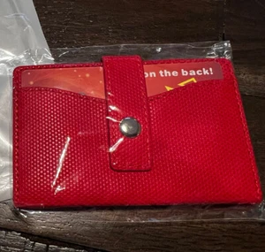 Cell Phone Credit Card holder 3M Stick-On Debit card holder RED NEW - Picture 1 of 6
