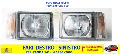 Fari anteriori per Panda 4x4 Country Club Fanali Luci Destro Sinistro Faro luce - Immagine 1 di 2