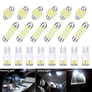 20Pcs LED Interior Lights Bulbs Kit Car Trunk Map Dome License Plate Lamps White - Picture 1 of 9