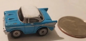 Vintage Micro Machines 1957 Chevy Bel Air Car 1986 Galoob Blue White Top - Picture 1 of 4