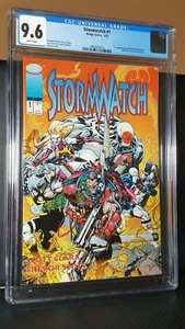 1993 Image Comics Stormwatch #1 CGC 9,6 weiße Seiten Jim Lee Cover Art niedrige Volkszählung - Bild 1 von 5