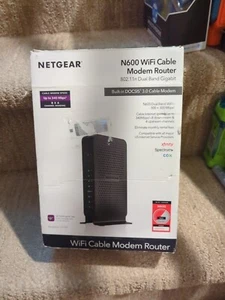 Netgear N600 WiFi Cable Modem Router C3700-100NAS - 802.11n Dual Band Gigabit - Picture 1 of 1