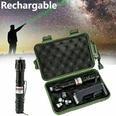 Green Laser Pointer Pen Rechargable 532nm Beam Light Laser 1000 Meters with Box