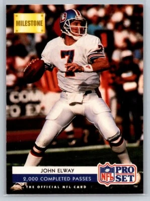 1992 Pro Set - Milestone John Elway #25 - Image 1 of 2