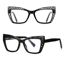 Womens Eyeglass Frames TR Skeleton Design Blue Light Blocking Frame Glasses RX N