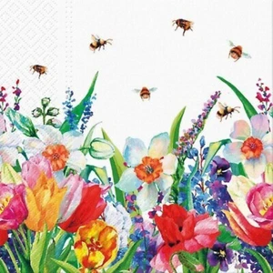 2 servilletas decoupage dos almuerzo de papel individual - servilleta animal abejas abejas - Imagen 1 de 5