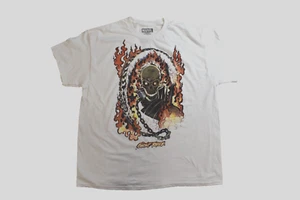 Camisa de cómic Marvel Ghost Rider para hombre calavera llameante llamas y cadenas nueva pequeña - Imagen 1 de 4