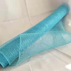 Aqua Blue Deco Mesh Wrap 21" for Crafts or Projects 2 1/2 Yards - Picture 1 of 5