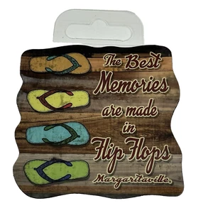 Jimmy Buffet Best Memories Flip Flops Fridge magnet Refrigerator Margaritaville - Picture 1 of 4