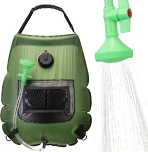 5 Gal/20L Solar Heating Outdoor Camping Shower Bag with On-Off Switchable Shower - Picture 1 of 6