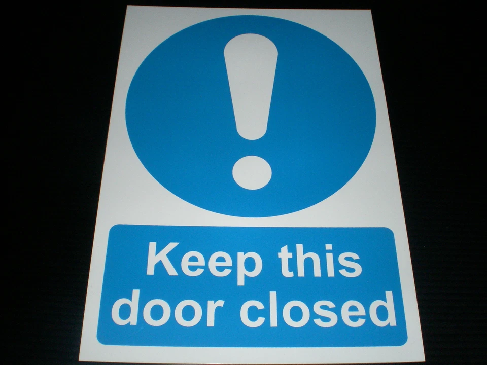 KEEP THIS DOOR CLOSED sign or sticker fire safety entrance exit emergency