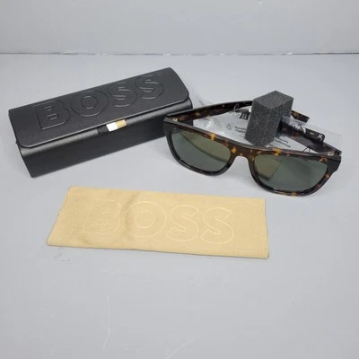 BOSS By Hugo Boss Polarized Men's Havana Soft Square Sunglasses - 1439S 005L SP - Image 1 of 4