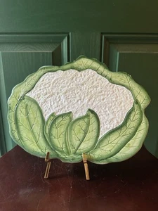 Vintage Ceramiche Leonardo Cauliflower Trivet Wall Hanging Plaque Italy 7484 - Picture 1 of 10