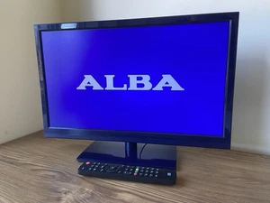 Alba 22” Blue TV Freeview, DVD Player & Remote. Caravan Spare Room Small Size - Picture 1 of 6