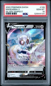 PSA 10 2022 POKEMON SWORD & SHIELD SILVER TEMPEST 128 MAGEARNA V - Bild 1 von 2
