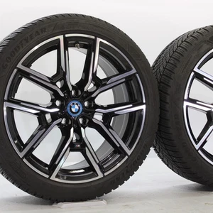 Ruote invernali originali BMW Serie 4 i4 G26 19 pollici M859 M raggi Y 7/6 mm DOT22 Goodyea - Foto 1 di 10