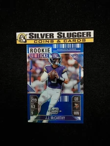 2024 JJ McCarthy Panini Contenders Optic Rookie Ticket Blue /99 #71 RC Vikings - Picture 1 of 2