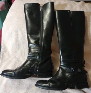 Frye Jordan Strap Tall Leather Riding Boots Brown Women’s Size 8.5 B Knee High - Picture 1 of 7