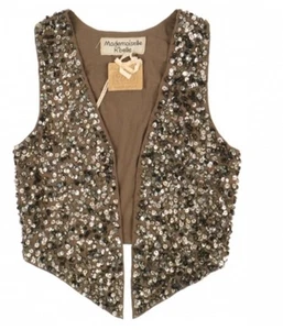 SCOTCH R'BELLE / Mademoiselle Girls Sequin Vest Sz 14/16 New With Half Tag - Picture 1 of 9