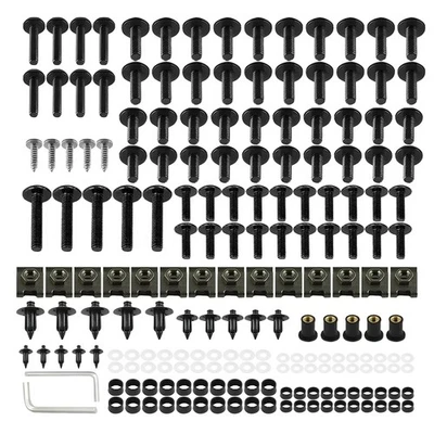 195 Complete Bolt Fairing Kit Body Screws Universal Fit Motorcycle Windshield - Image 1 of 4