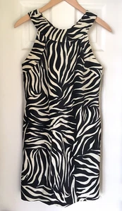 Milly New York Zebra Print Velvet Dress Size 6 - Picture 1 of 5
