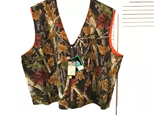 Master Sportsman Hunting Vest 5X Mens Reversable Camo Orange Front Pockets NWT - Picture 1 of 5