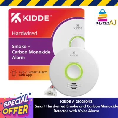 Kidde 21031042 Smart Hardwired Smoke and Carbon Monoxide Detector / Voice Alarm - Image 1 of 4