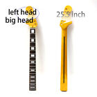 Big Head Maple Guitar Neck 22 fret 25.5 Inch Block Inlay Vintage Yellow BIG HEAD