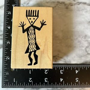 PSX CAVE WRITING PERSON RUBBER STAMP G-1922 RETIRED