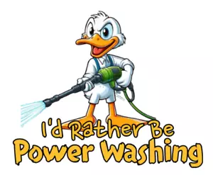 I'd Rather Be Power Washing Sticker ~ Barfool ~ Laptop iPad Toolbox Donald Duck - Imagen 1 de 1