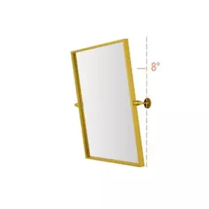 Elegant Decor Everly 24x20" Rectangle Aluminum Pivot Mirror in Gold - Picture 1 of 8